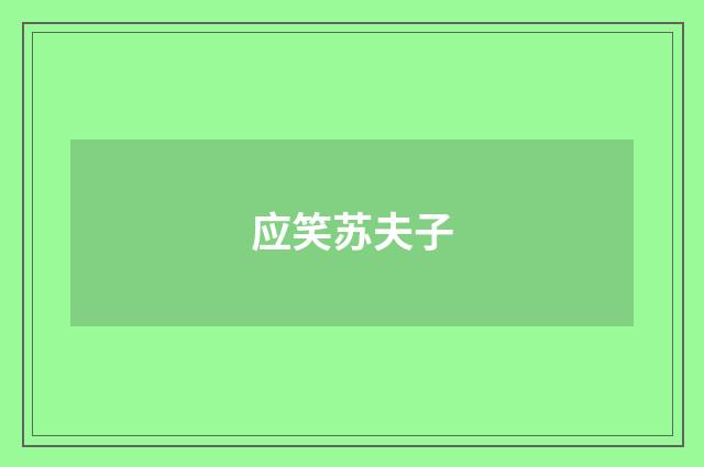 应笑苏夫子