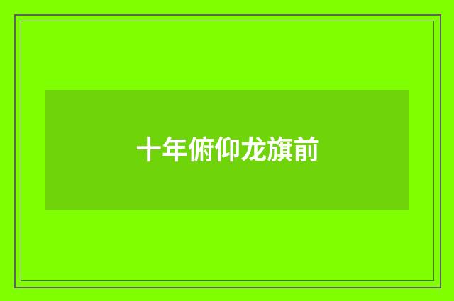 十年俯仰龙旗前