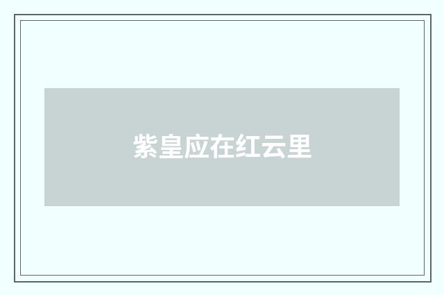 紫皇应在红云里