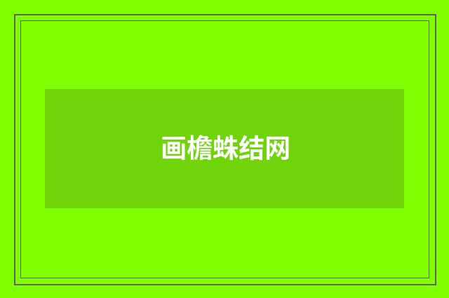 画檐蛛结网