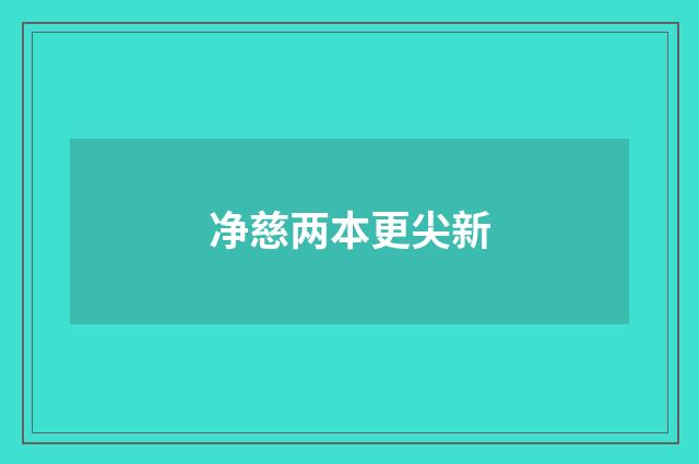 净慈两本更尖新