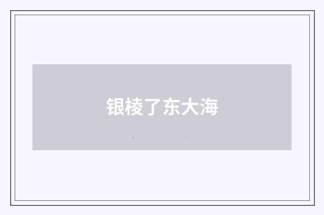 银棱了东大海