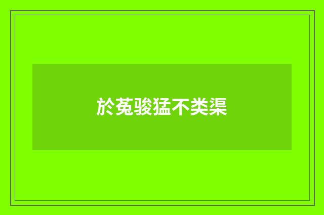 於菟骏猛不类渠