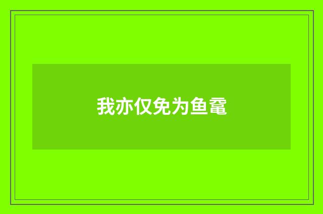 我亦仅免为鱼鼋