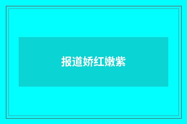 报道娇红嫩紫