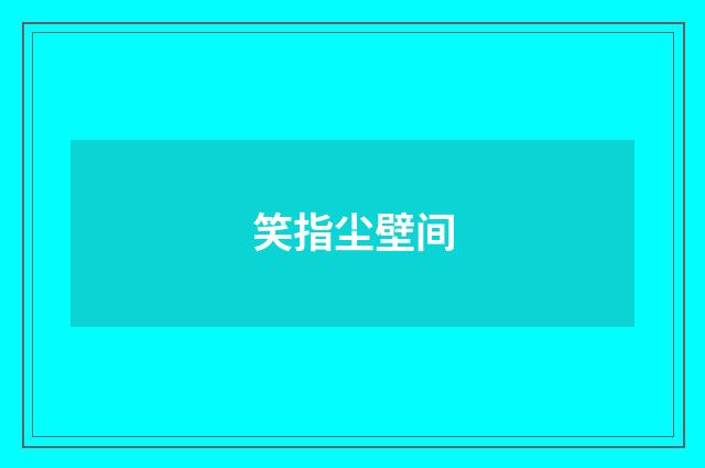 笑指尘壁间