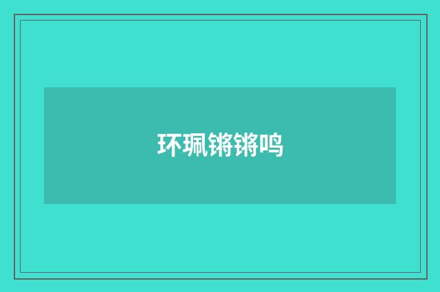 环珮锵锵鸣