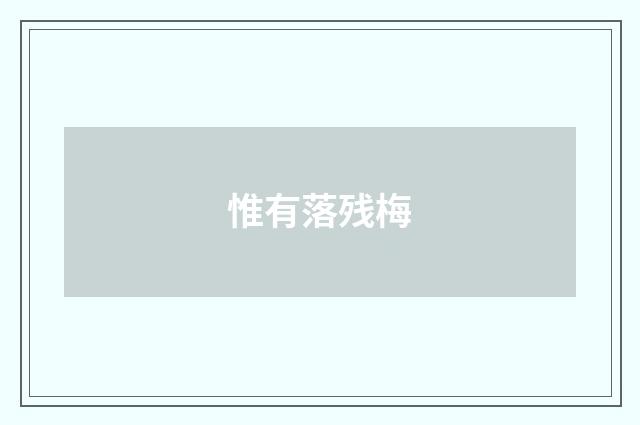 惟有落残梅