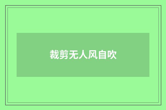 裁剪无人风自吹