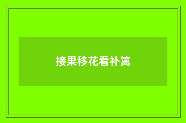 接果移花看补篱