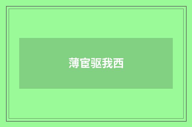 薄宦驱我西