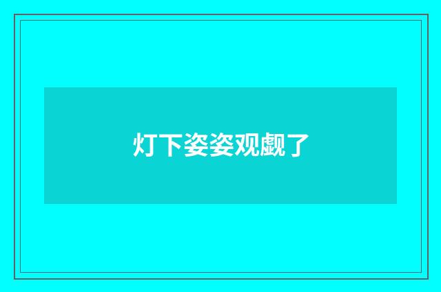 灯下姿姿观觑了