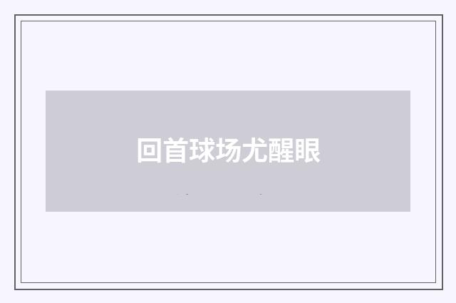 回首球场尤醒眼