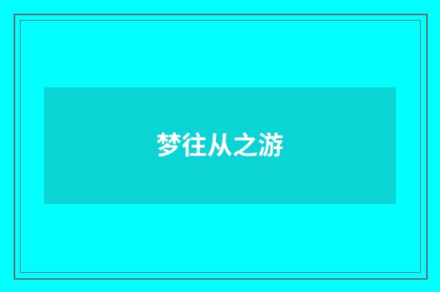 梦往从之游