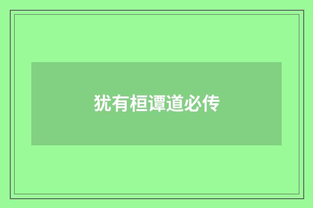 犹有桓谭道必传