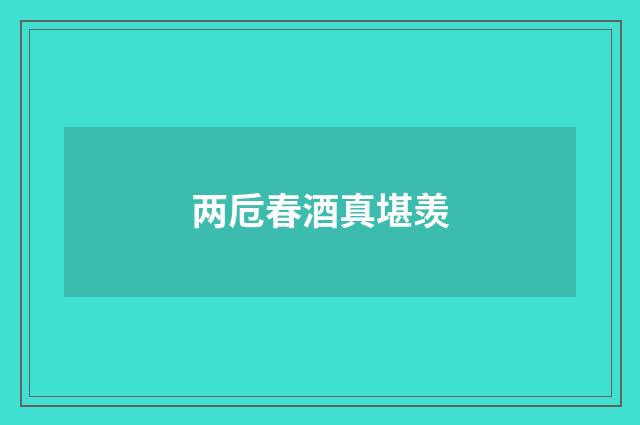 两卮春酒真堪羡