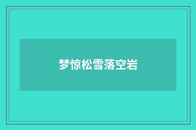 梦惊松雪落空岩