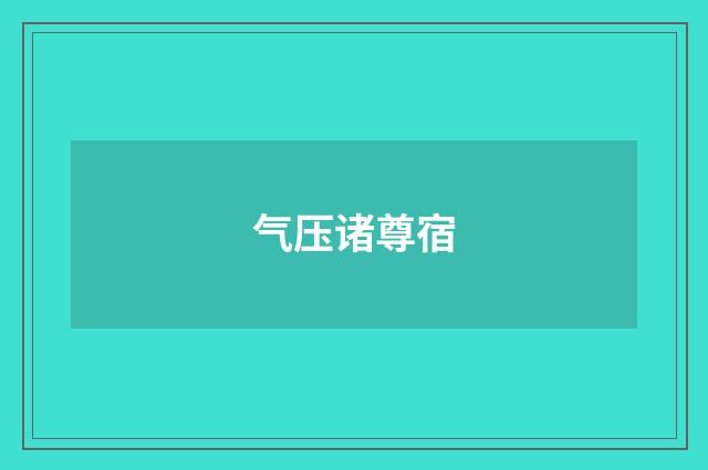 气压诸尊宿