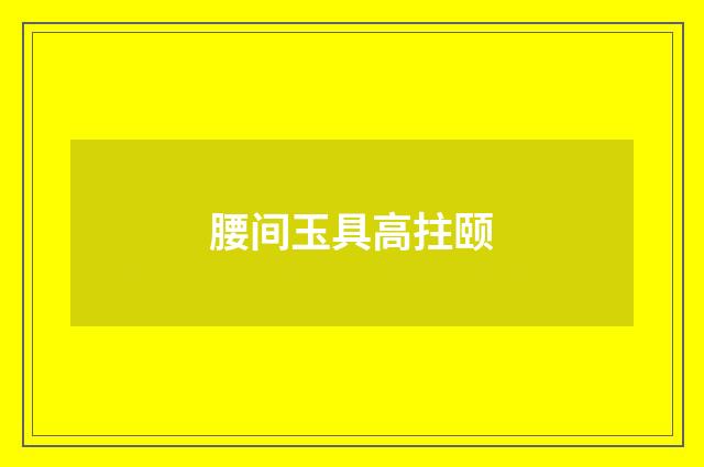 腰间玉具高拄颐
