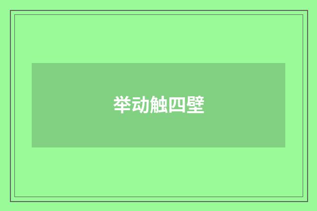 举动触四壁