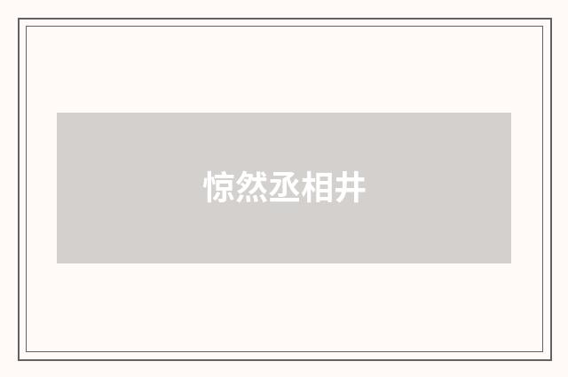 惊然丞相井