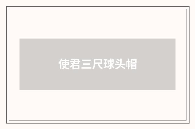使君三尺球头帽
