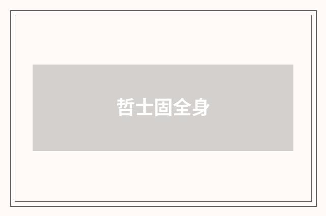 哲士固全身