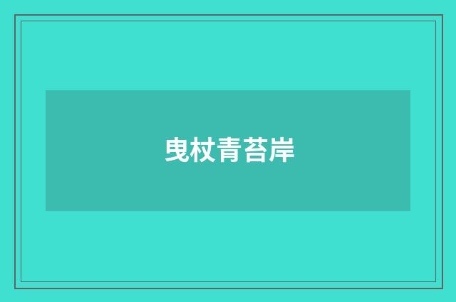 曳杖青苔岸
