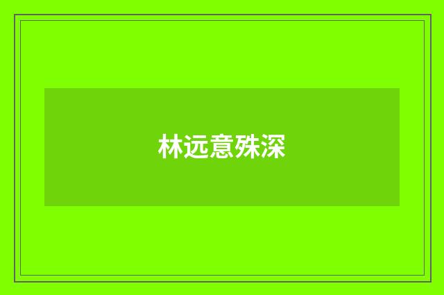 林远意殊深