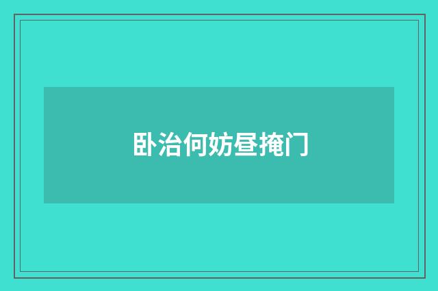 卧治何妨昼掩门