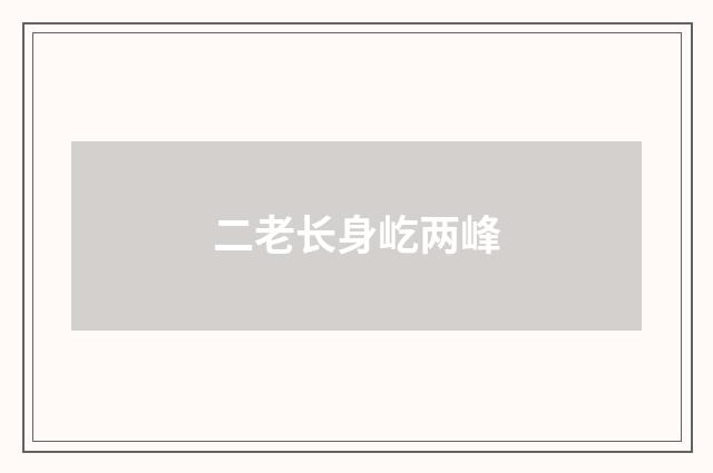 二老长身屹两峰