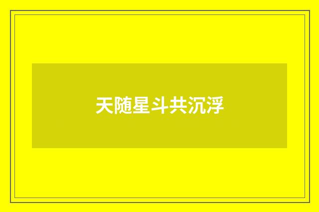 天随星斗共沉浮