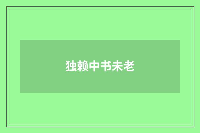 独赖中书未老