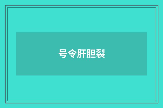 号令肝胆裂