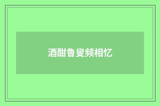 酒酣鲁叟频相忆