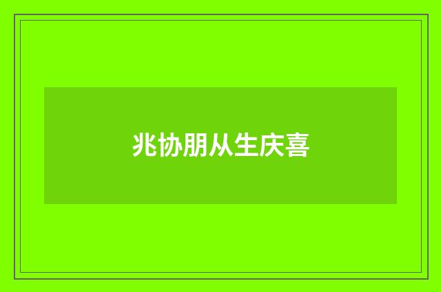 兆协朋从生庆喜