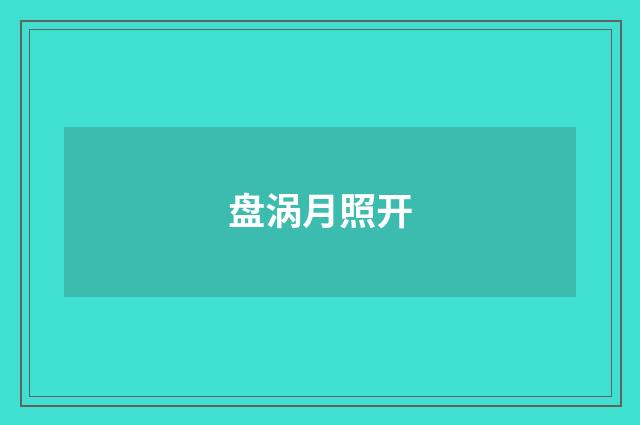 盘涡月照开