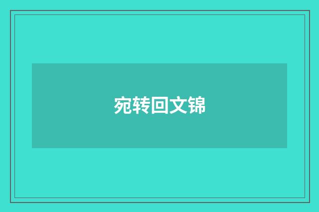 宛转回文锦