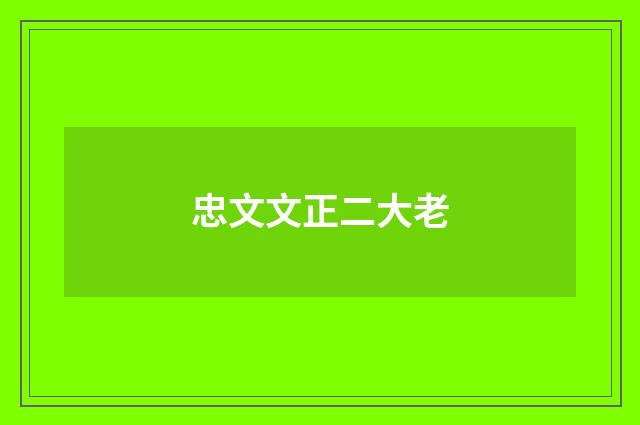忠文文正二大老