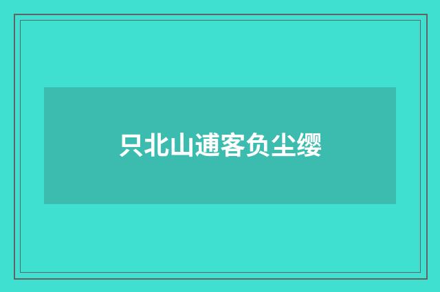只北山逋客负尘缨