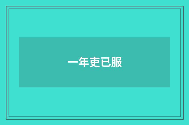 一年吏已服