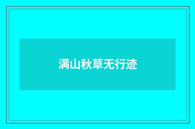满山秋草无行迹