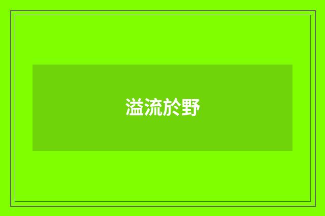 溢流於野