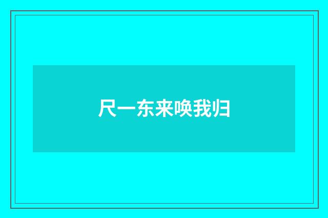 尺一东来唤我归