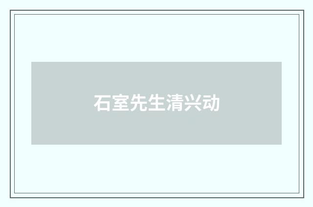 石室先生清兴动