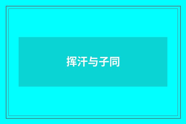挥汗与子同