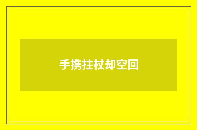 手携拄杖却空回