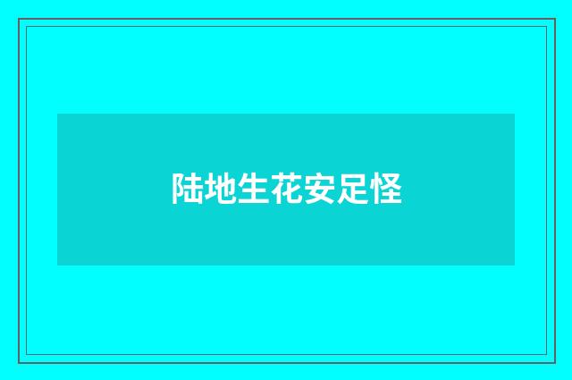 陆地生花安足怪