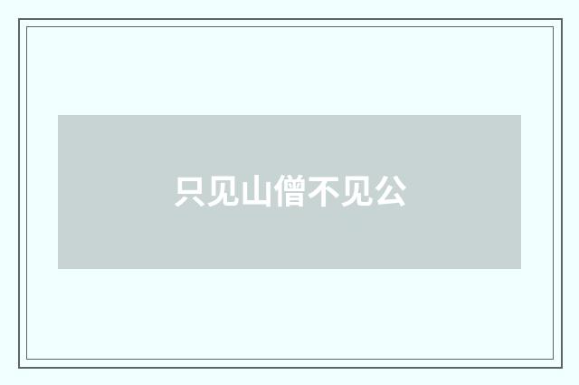 只见山僧不见公