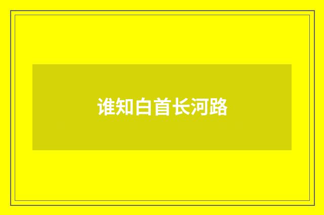 谁知白首长河路